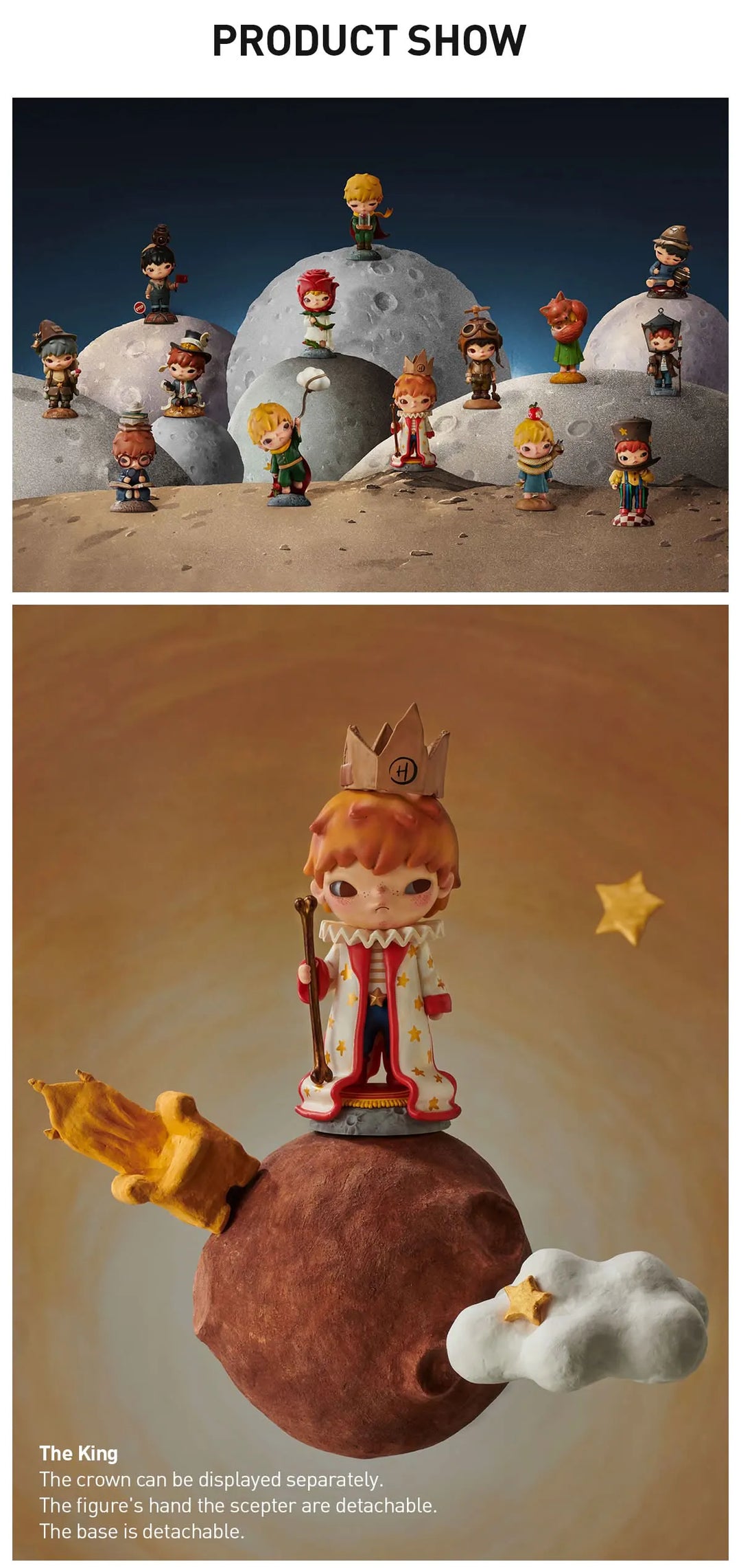 Hirono x Le Petit Prince Blind Box Series blind boxes POP MART x CRYBABY