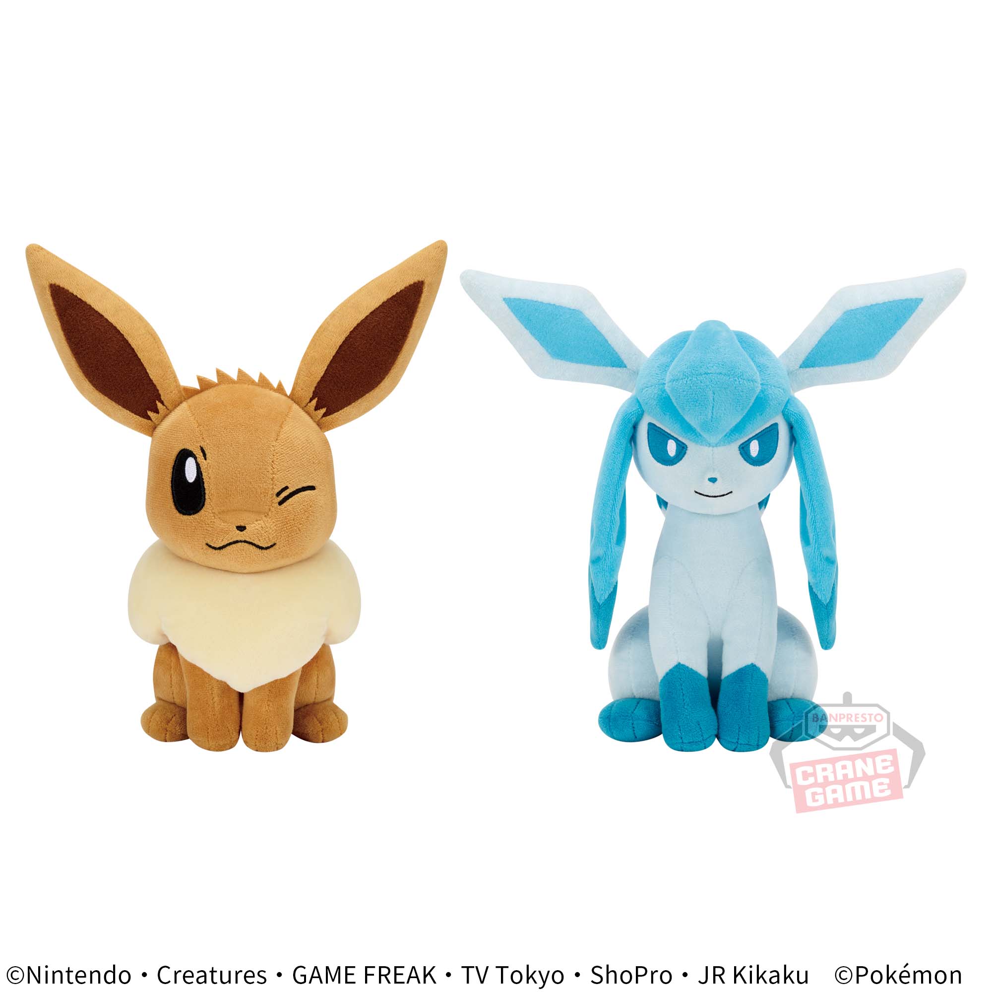 Pokemon Pocket Monsters - Eevee and Glaceon Designer Toys Banpresto