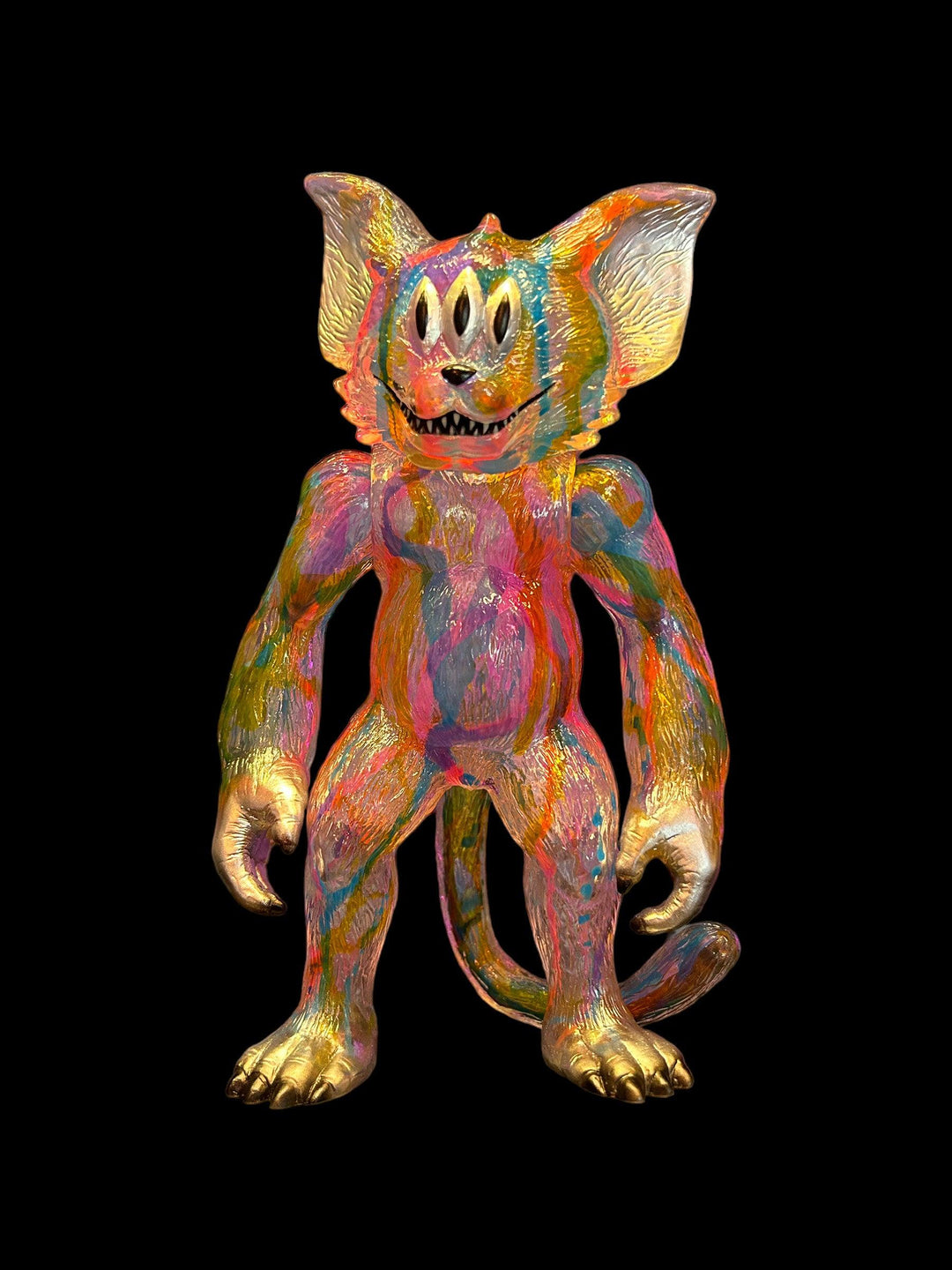 Neon Dream Violent Cat (Clear) by Art Junkie x Bubble Wrapp - Bubble Wrapp Toys