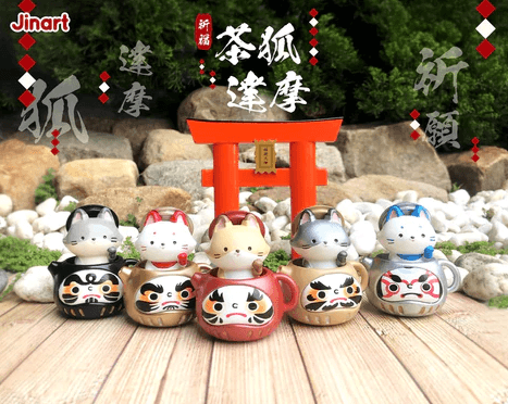 Tea Fox Daruma Bubble Wrapp Toys