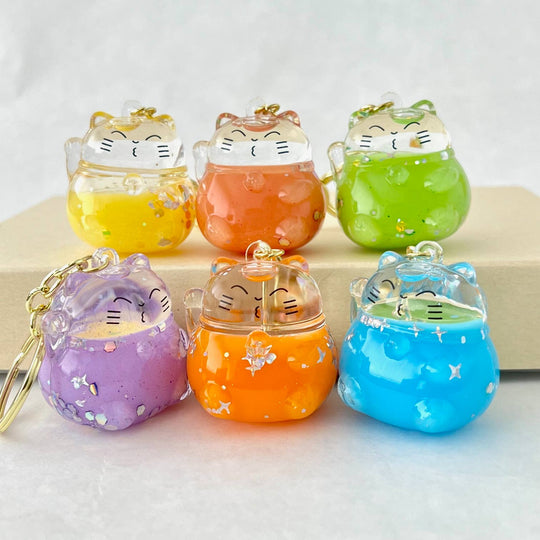 COLORFUL CAT FLOATY KEY CHARM