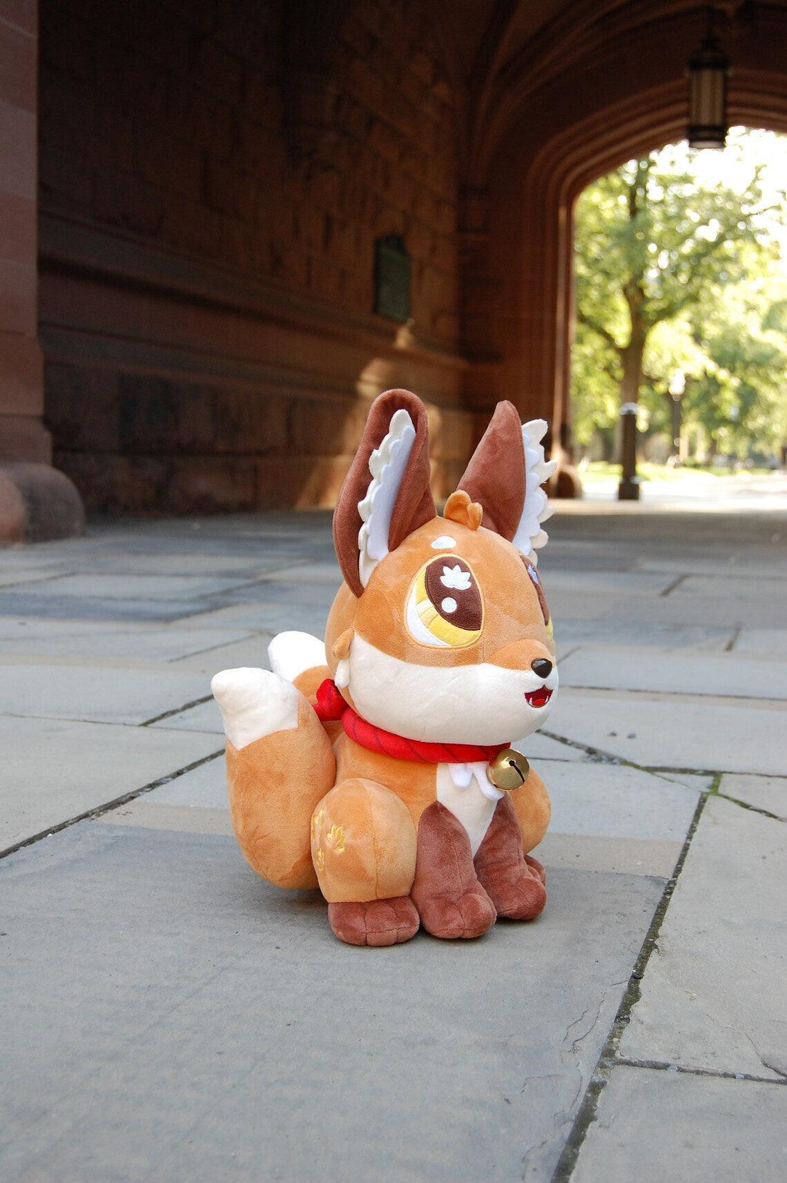 Akimaru the Kitsune Plush by CloverPuff – Bubble Wrapp Toys