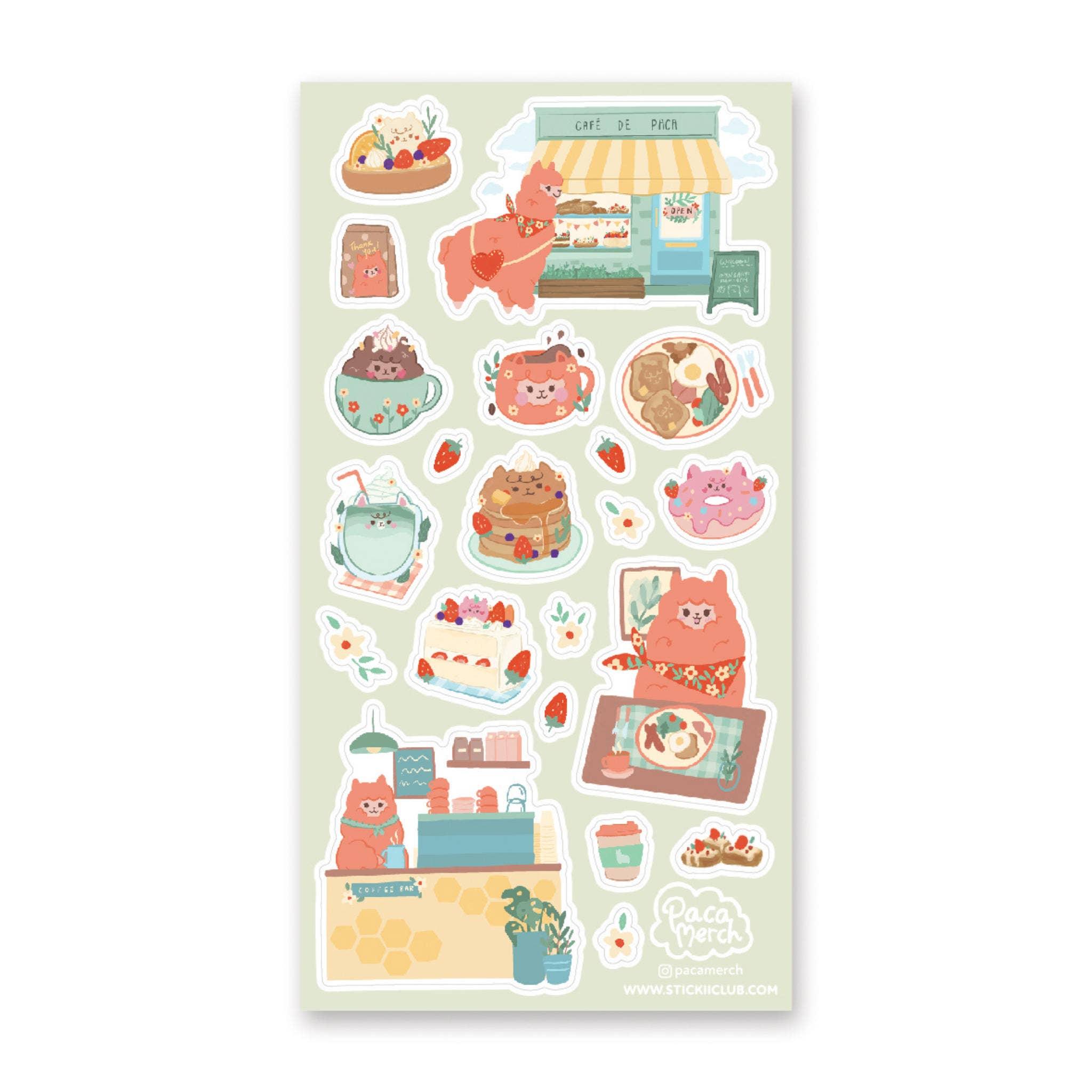 Café de Paca Sticker Sheet STICKII