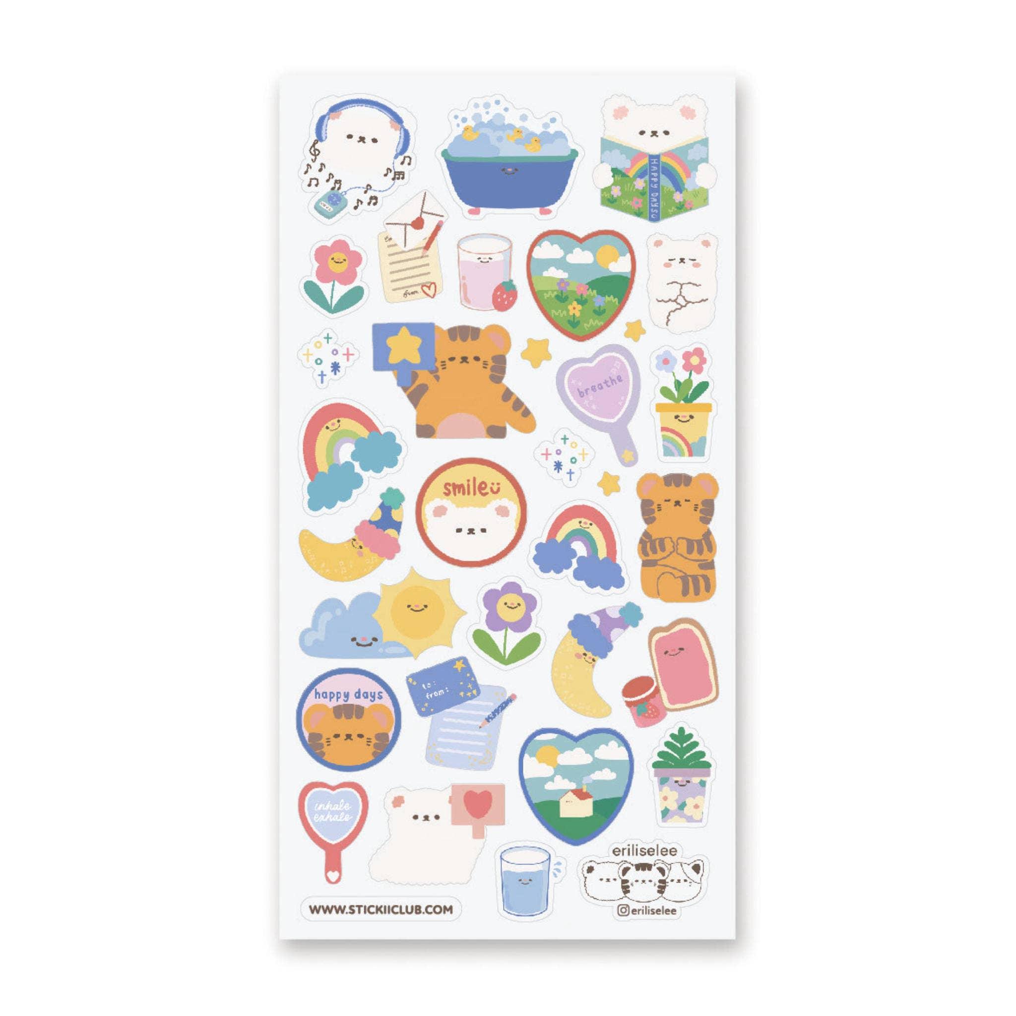 Happy Days Sticker Sheet - Bubble Wrapp Toys