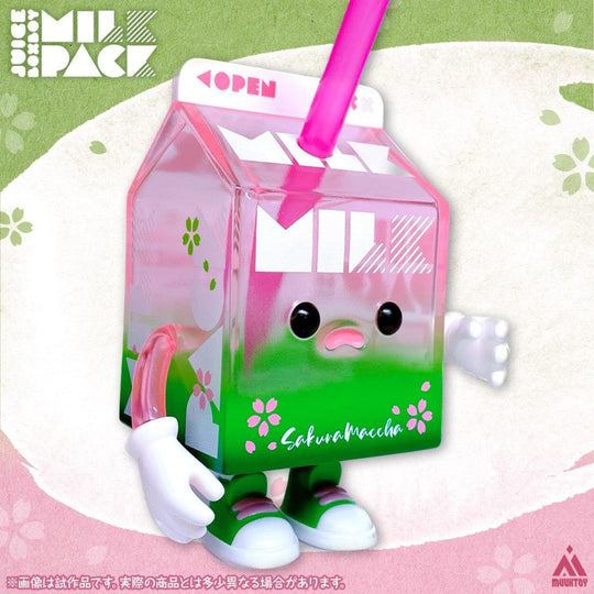 MUUKTOY JUICEBOXBOY MILKPACK SAKURA MACCHA MILK Sofubi MUUKTOY