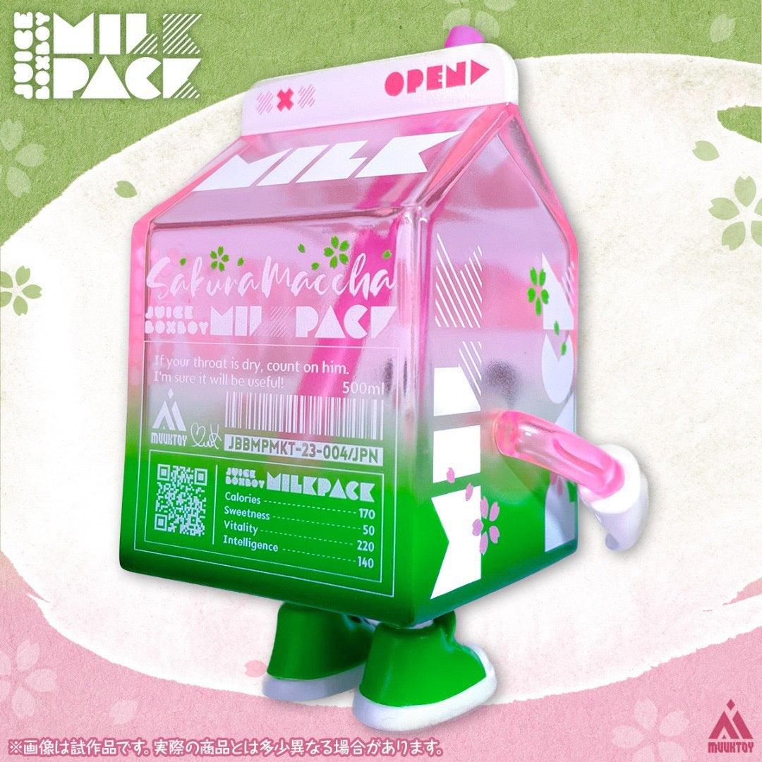 MUUKTOY JUICEBOXBOY MILKPACK SAKURA MACCHA MILK Sofubi MUUKTOY