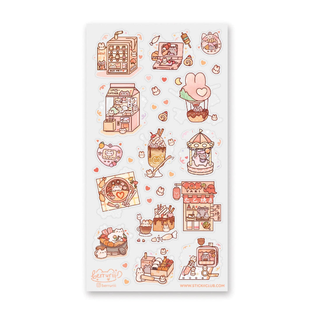 Summer Food Market Sticker Sheet - Bubble Wrapp Toys